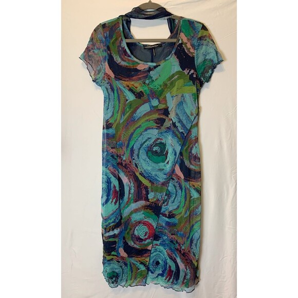 Mado et Les Autres dress (size small) ART YOU WEAR French design on mesh BOHO - Picture 1 of 14